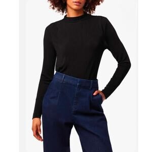 New JOE’S JEANS The Norah Top Chic Long Sleeve Women’s SIZE S Black